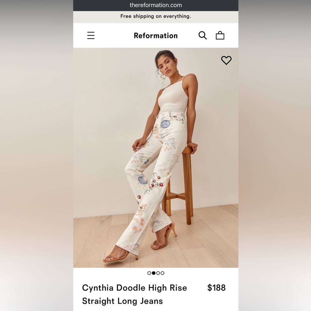Reformation Cynthia Doodle Jeans- Size 24